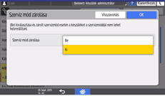 A kezelőpanel ismertetése