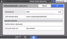 A kezelőpanel ismertetése