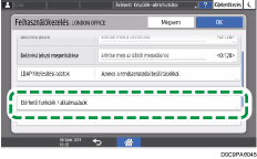A kezelőpanel ismertetése