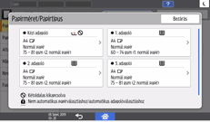 A kezelőpanel ismertetése