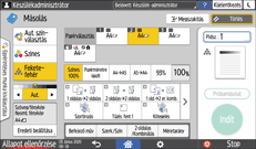 A kezelőpanel ismertetése