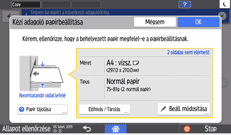 A kezelőpanel ismertetése