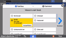 A kezelőpanel ismertetése