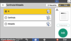 A kezelőpanel ismertetése