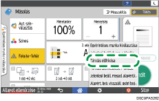 A kezelőpanel ismertetése