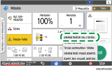 A kezelőpanel ismertetése