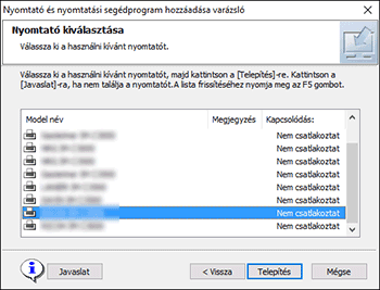 Az illesztőprogram-telepítő ábrája