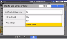 Illustrasjon av betjeningspanelet