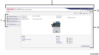 Illustrasjon av nettleserskjermen med nummerert bildetekst