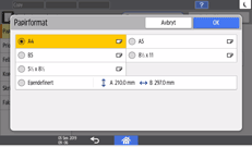Illustrasjon av betjeningspanelet