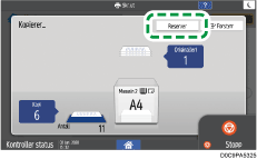 Illustrasjon av betjeningspanelet