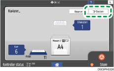 Illustrasjon av betjeningspanelet