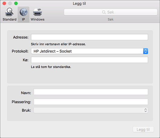 Illustrasjon av driverskjerm