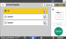 Afbeelding van bedieningspaneel