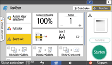 Afbeelding van bedieningspaneel