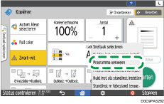 Afbeelding van bedieningspaneel