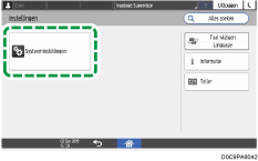 Afbeelding van bedieningspaneel