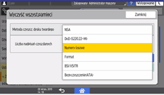 Ilustracja ekranu panela operacyjnego