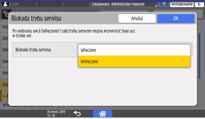 Ilustracja ekranu panela operacyjnego