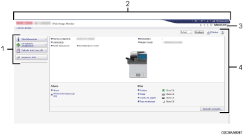Ilustracja ekranu przeglądarki internetowej — ilustracja z numerowanymi odnośnikami