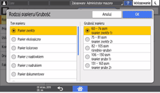 Ilustracja ekranu panela operacyjnego