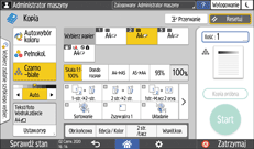 Ilustracja ekranu panela operacyjnego