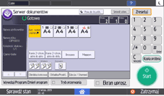 Ilustracja ekranu panela operacyjnego