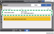 Ilustracja ekranu panela operacyjnego