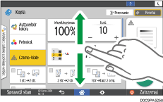 Ilustracja ekranu panela operacyjnego
