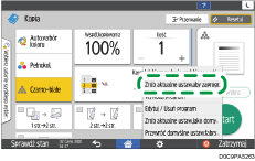 Ilustracja ekranu panela operacyjnego