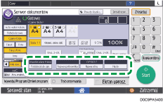Ilustracja ekranu panela operacyjnego