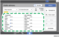 Ilustracja ekranu panela operacyjnego