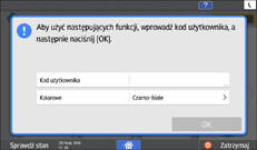Ilustracja ekranu panela operacyjnego