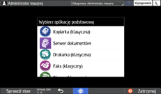 Ilustracja ekranu panela operacyjnego
