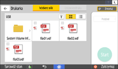 Ilustracja ekranu panela operacyjnego