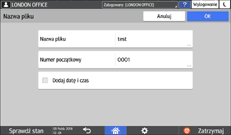 Ilustracja ekranu panela operacyjnego