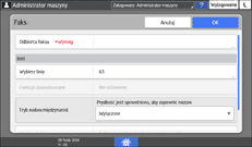 Ilustracja ekranu panela operacyjnego