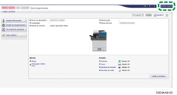 Ilustração do ecrã do web browser