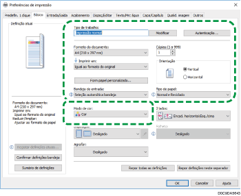 Ilustração do ecrã do driver