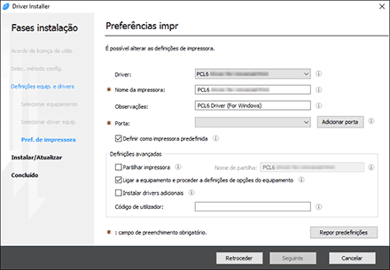 Ilustração do programa de instalação de drivers