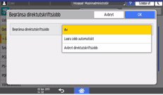 Bild på användarpanelens skärm