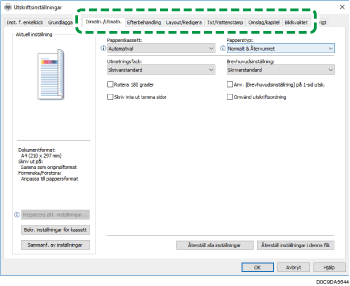 Bild på drivrutinens skärmbild