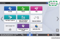 İşletim paneli ekran görseli