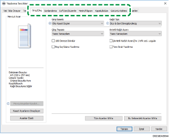 Sürücü ekranı gösterimi