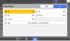 İşletim paneli ekran görseli