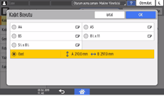 İşletim paneli ekran görseli