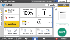 İşletim paneli ekran görseli