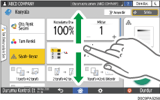 İşletim paneli ekran görseli