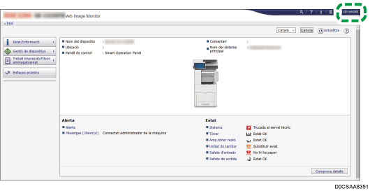 Il·lustració de la pantalla del navegador web