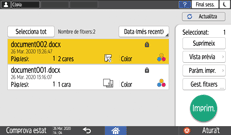 Il·lustració de pantalla del tauler d'operacions